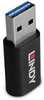 USB A-C andmeblokeerija Lindy 71264, must