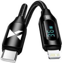 Kaabel USB-C/Lightning Wozinsky WUCLC1, 1 m, must