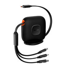 Kaabel 3in1 USB-C/Lightning/Micro Baseus CAQY000001, 1,7 m, must