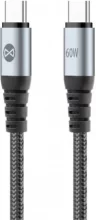 Kaabel USB-C Forever Braix, 1 m, 60W, must