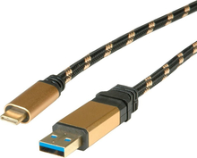 Kaabel USB-A/USB-C Roline 11.02.9012, 0,5 m, must