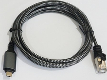 Kaabel USB-C/RJ-45 TB, 3 m, kat.6, 1 Gbit