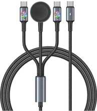 Kaabel USB-C USAMS Huan Series SJ754, 72W, koos juhtmevaba laadijaga kellale