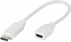 Adapter USB-C/microUSB Vivanco 45285, 0,1 m, valge