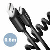 Kaabel USB-C/USB-A Axagon BUCM-AM10TB, 0,6 m, must