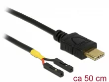 Kaabel USB-C Delock 85473, 0,5 m, must