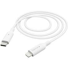 Kaabel USB-C/Lightning Hama 00201598, 1 m, valge