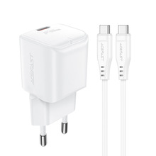 Laadija ACEFAST A77 Mini PD 30W, USB-C kaabel kaasas, valge