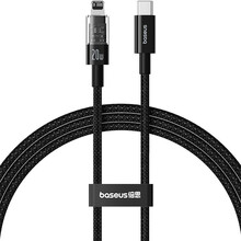 Kaabel USB-C/iP Baseus Gem, 1 m, 20 W, must