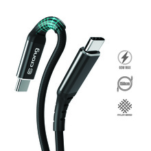 Kaabel USB-C/USB-C Crong Armor Link, 150 cm, must