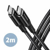 Kaabel USB-C Axagon BUCM-CM20AB, 2 m, must
