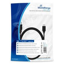 Kaabel USB-A/USB-C Mediarange MRCS182, 1.8 m, must