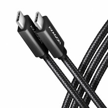 USB-C kaabel Axagon BUCM32-CM20AB, 2 m, must