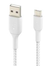 Kaabel USB-C/USB-A Belkin CAB002bt0MWH, 15 cm, valge
