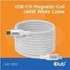 Kaabel USB-C Club3D CAC-3032, magnetiline, 2 m, valge