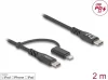 Kaabel USB-C/Lightning Delock 81171, 2 m, must