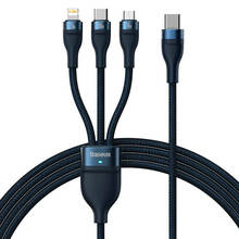 Kaabel 3in1 Baseus Flash Series CASS030203, 1,5 m, sinine