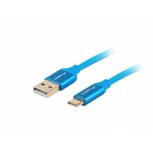 USB-kaabel USB-A/USB-C Lanberg CA-USBO-22CU-0010-BL, 1 m, sinine