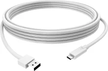 Kaabel USB-A/USB-C Vision TC 1MUSBCA, 1 m, valge