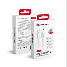 Kaabel USB-C Forcell C339, 3 m, valge
