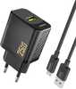 Laadija USB-A Dudao A27STEU 25W GaN koos USB-A - USB-C kaabliga, must