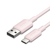 Kaabel USB-A/USB-C Vention CTQPH, 2 m, roosa