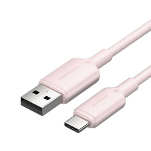 Kaabel USB-A/USB-C Vention CTQPH, 2 m, roosa