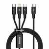 Kaabel 3-in-1 Baseus CAMLT-SC01, 1,5 m, must