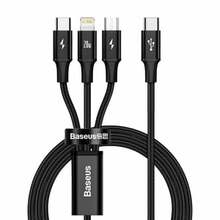 Kaabel 3-in-1 Baseus CAMLT-SC01, 1,5 m, must