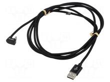 Kaabel USB-A/USB-C LogiLink CU0193, 2 m, must