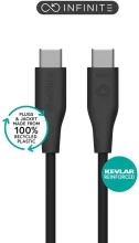 Kaabel USB-C eSTUFF INFINITE ES604280, 2 m, must