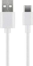 Kaabel USB-C/USB-A MicroConnect, 1 m, valge