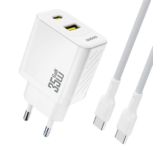 Laadija Dudao A27 MaxC, 35W, USB-C kaabliga, valge