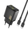 Seinalaadija USB-A/USB-C Dudao A27MaxCEU PD QC 35W, must