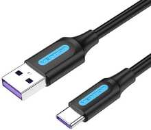 Kaabel USB-A/USB-C Vention CORBH, 2 m, must