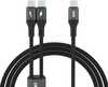 Kaabel 2in1 Dudao L3F, 100W, 1.2 m, must