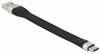 Kaabel USB-C/USB-A Delock, 13,5 cm, must