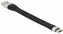 Kaabel USB-C/USB-A Delock, 13,5 cm, must