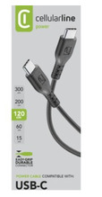Kaabel USB-C Cellularline Data, 1,2 m, must