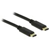 Kaabel USB-C Delock, 2 m, must