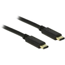 Kaabel USB-C Delock, 2 m, must