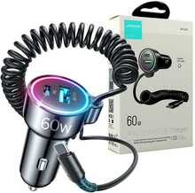 Autolaadija Joyroom JR-CL07, 72W, 1x USB-A, 1x USB-C, 1.6 m, must