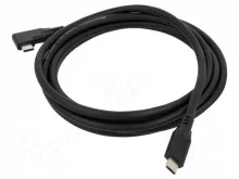 Kaabel USB-C Goobay 90, 2 m, must, 60 W