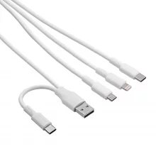 Kaabel USB-A/USB-C Akyga AK-USB-52, 1,2 m, valge