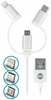 Kaabel 3in1 Forever T01625, 1 m, valge