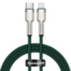 Kaabel USB-C/Lightning Baseus CATLJK-A06, 1 m, roheline