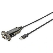 Adapter USB-C/RS-232 Digitus DA-70166, 1 m, must