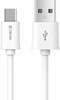 USB-C kaabel Devia BRA004043, 1 m, valge
