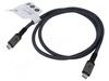 Kaabel USB-C Goobay USB4, 1 m, 240 W, 40 Gbit/s, must/hall