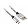 Kaabel USB-C/USB-A Tracer 46265, 1 m, must/hõbe